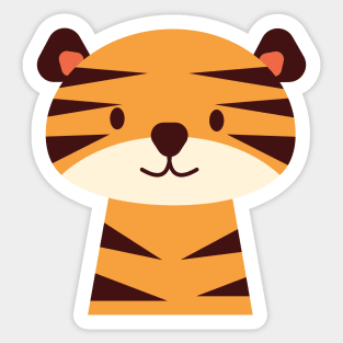 Tiger, cute baby tiger, nursery wall art Sticker